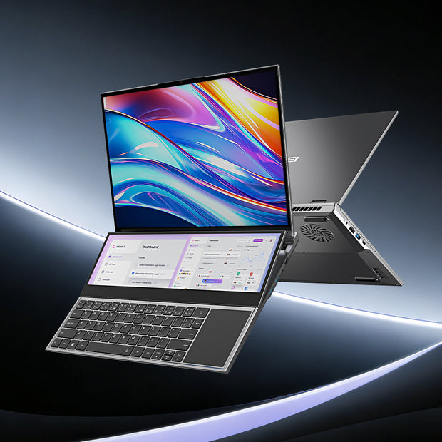 Laptop 2 màn hình cảm ứng 16 & 14 inch Intel Core i7-9850H Windows 11 Pro dành cho doanh nhân Mới 100%, chính hãng