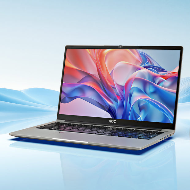 AOC Laptop giá rẻ 15.6 inch R7-7730U RAM 16GB, SSD 512GB mỏng nhẹ cho học tập, văn phòng - BH 1 năm