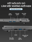 Laptop 2 màn hình 16 & 14 inch cảm ứng Intel Core i7-9850H Windows 11 Pro dành cho doanh nhân Máy mới 100%, chính hãng