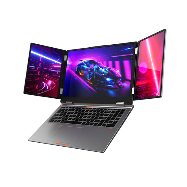 Laptop 3 màn hình MAX16, chính 16 inch & 2 phụ 10.5 inch Intel Core i7-12TH Windows 11 Pro Máy mới 100%, chính hãng