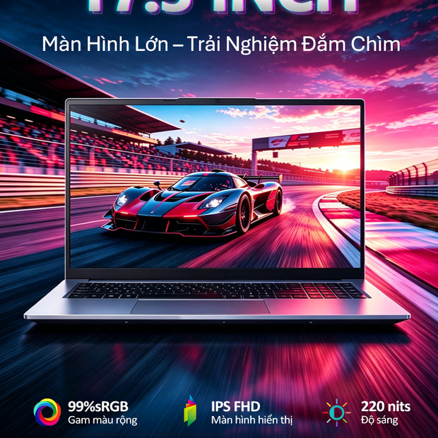 Laptop Gaming VIAMEI i7-8550U RAM 16GB SSD 512GB GTX 1060 6GB Màn 17.3 FHD Chơi Game Mượt