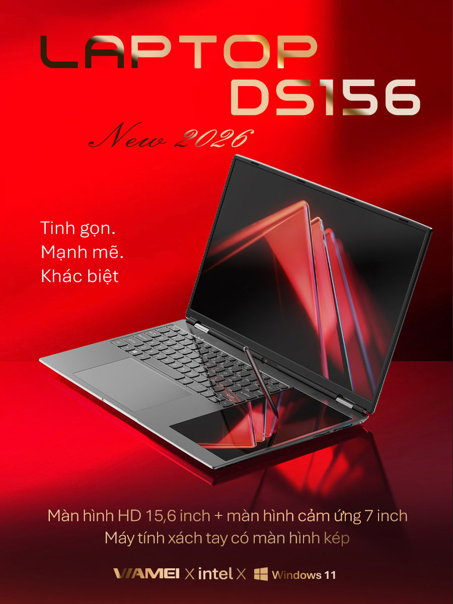 Laptop 2 Màn Hình DS156 N100 – 16GB RAM – 512GB SSD – Màn hình phụ 7