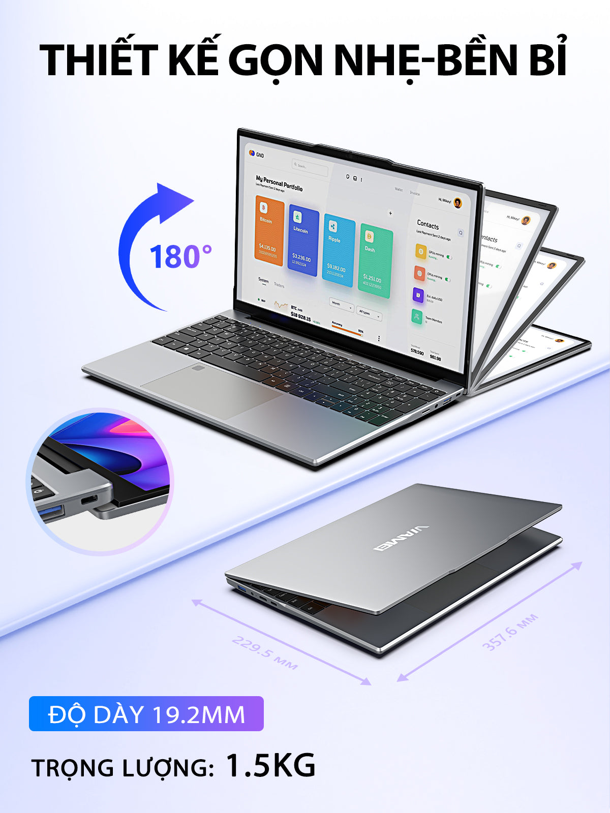 Laptop NoteBook Viamei 15.6inch i5-8250U/ i7-8650U 16GB 512GB Win11 pro Máy mới 100%, chính hãng
