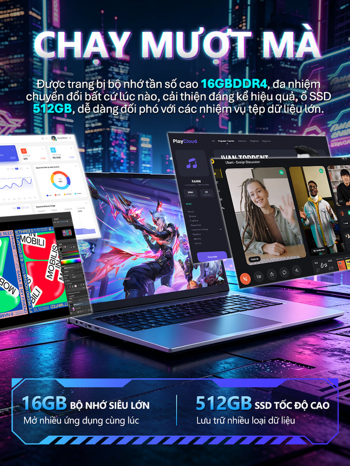 Laptop Gaming VIAMEI i7-8550U RAM 16GB SSD 512GB GTX 1060 6GB Màn 17.3 FHD Chơi Game Mượt