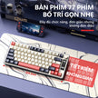 Bàn phím gaming không dây AOC GK300 77 phím, 3 chế độ (Bluetooth/2.4G/USB-C), LED RGB, pin 4000mAh, gõ êm chống ồn