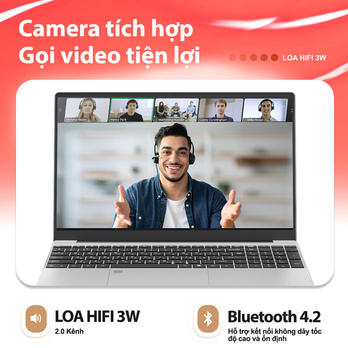 Laptop AOC NoteBook giá rẻ 15.6 inch, Intel N5095, Ram 16GB, SSD 512GB, Win 11 - Bảo hành 2 năm