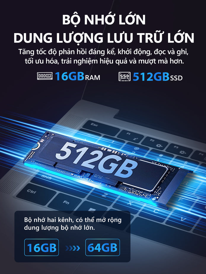 Laptop AOC 15.6 inch I5-12450H – RAM 16GB, SSD 512GB, thiết kế mỏng nhẹ, phù hợp học tập & văn phòng, bảo hành 1 năm
