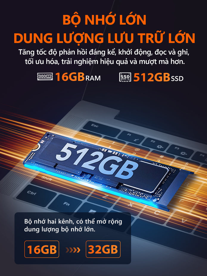 AOC Laptop giá rẻ 15.6 inch R7-7730U RAM 16GB, SSD 512GB mỏng nhẹ cho học tập, văn phòng - BH 1 năm