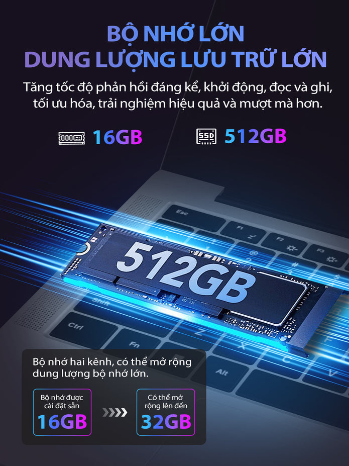 Laptop AOC 14 inch I3-1215U – RAM 16GB, SSD 512GB, thiết kế mỏng nhẹ, phù hợp học tập & văn phòng, bảo hành 1 năm