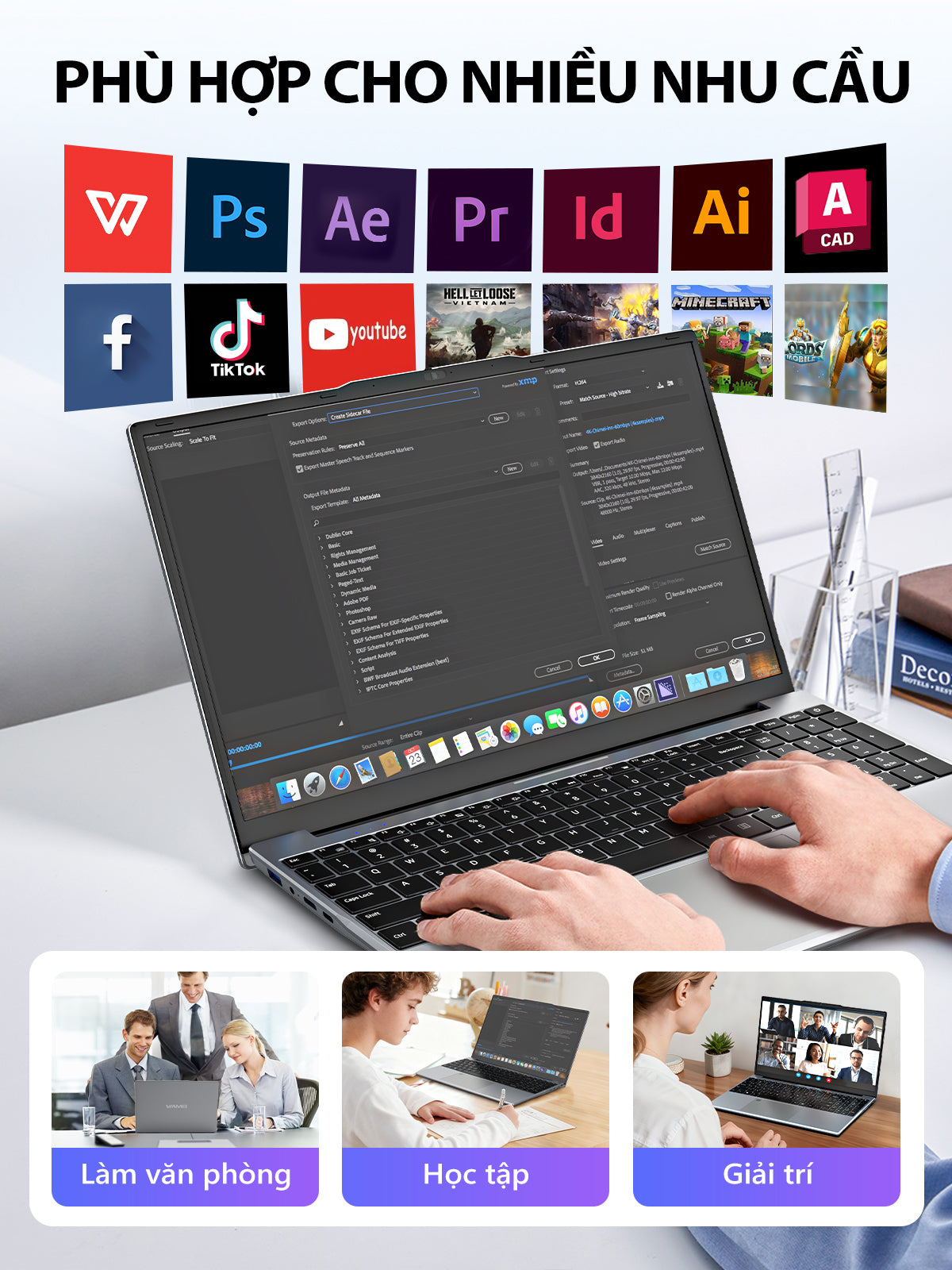 Laptop NoteBook Viamei 15.6inch i5-8250U/ i7-8650U 16GB 512GB Win11 pro Máy mới 100%, chính hãng