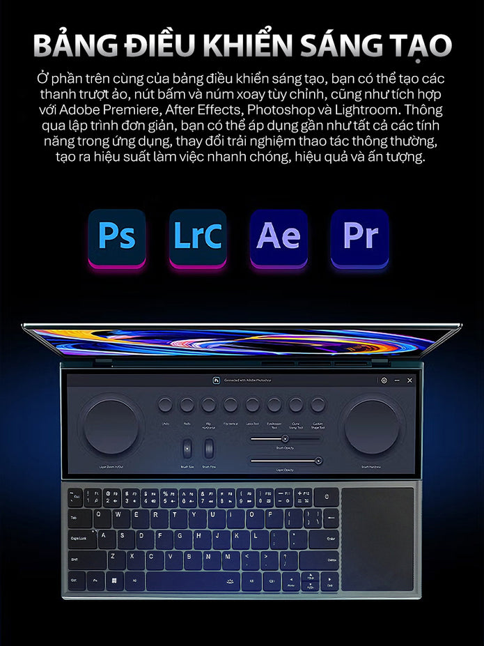 Laptop 2 màn hình 16 & 14 inch cảm ứng Intel Core i7-9850H Windows 11 Pro dành cho doanh nhân Máy mới 100%, chính hãng