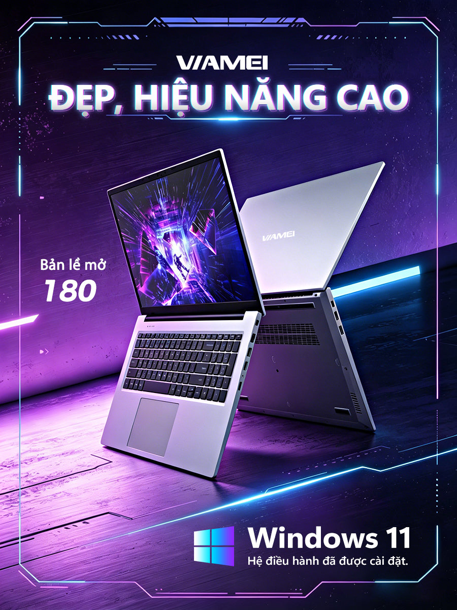 Laptop Gaming VIAMEI i7-8550U RAM 16GB SSD 512GB GTX 1060 6GB Màn 17.3 FHD Chơi Game Mượt