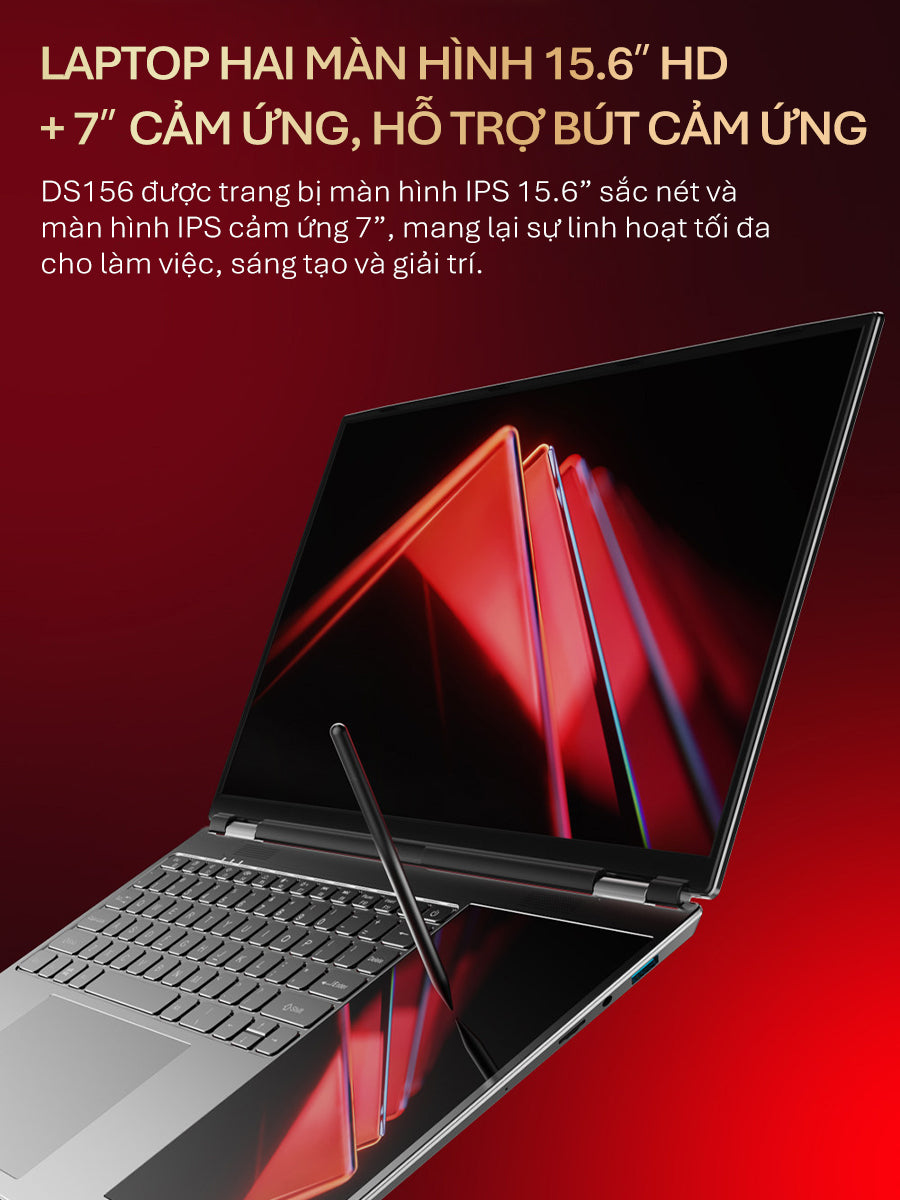 Laptop 2 Màn Hình DS156 N100 – 16GB RAM – 512GB SSD – Màn hình phụ 7