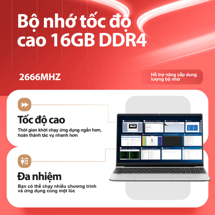 Laptop AOC NoteBook giá rẻ 15.6 inch, Intel N5095, Ram 16GB, SSD 512GB, Win 11 - Bảo hành 2 năm