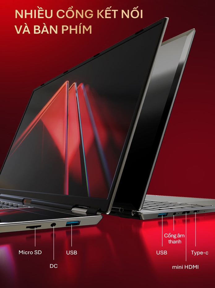 Laptop 2 Màn Hình DS156 N100 – 16GB RAM – 512GB SSD – Màn hình phụ 7